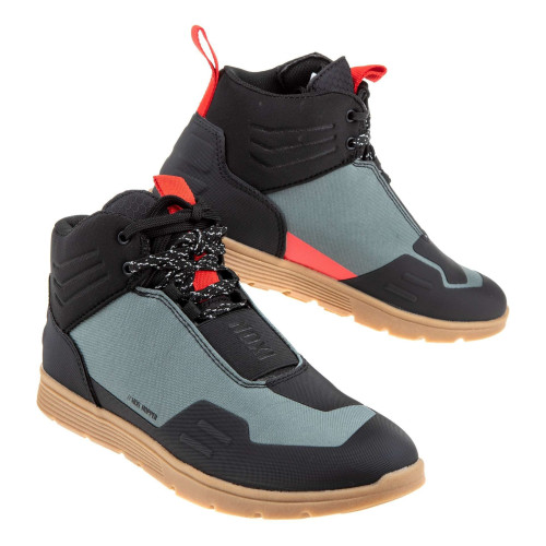Ghete moto Urban barbati vara Ixon model Hopper MS culoare: verde/negru/rosu 2