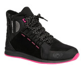 Ghete moto Urban femei All Season Ixon model Freaky WP LS culoare: negru/fuchsia (roz) (100% waterproof)