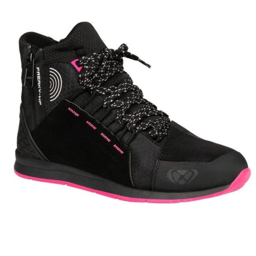 Ghete moto Urban femei All Season Ixon model Freaky WP LS culoare: negru/fuchsia (roz) (100% waterproof) 2