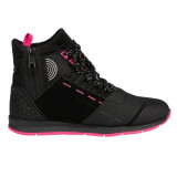 Ghete moto Urban femei All Season Ixon model Freaky WP LS culoare: negru/fuchsia (roz) (100% waterproof)