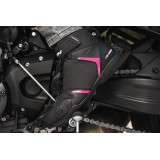 Ghete moto Roadster femei All Season Ixon model Gambler WP LS culoare: negru/fuchsia (roz) (100% waterproof)