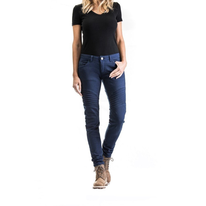 Blugi (jeans) moto femei Ixon model Vicky culoare: Navy (albastru) (Cordura® Denim) - clasa AA