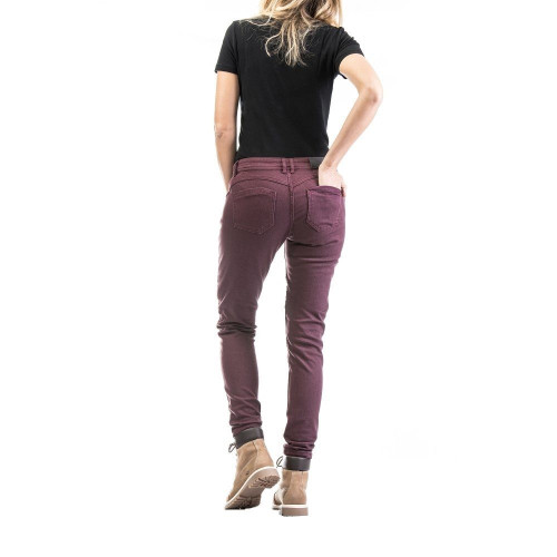 Blugi (jeans) moto femei Ixon model Vicky culoare: burgundy (visiniu) (Cordura® Denim) - clasa AA 2