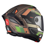 Casca modulabila MT Atom 2 SV Bast A6 military (maro/verde mat) (ochelari soare integrati) Pinlock Ready - tip viziera: MT-V-35