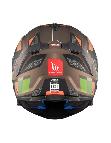 Casca modulabila MT Atom 2 SV Bast A6 military (maro/verde mat) (ochelari soare integrati) Pinlock Ready - tip viziera: MT-V-35
