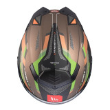 Casca modulabila MT Atom 2 SV Bast A6 military (maro/verde mat) (ochelari soare integrati) Pinlock Ready - tip viziera: MT-V-35