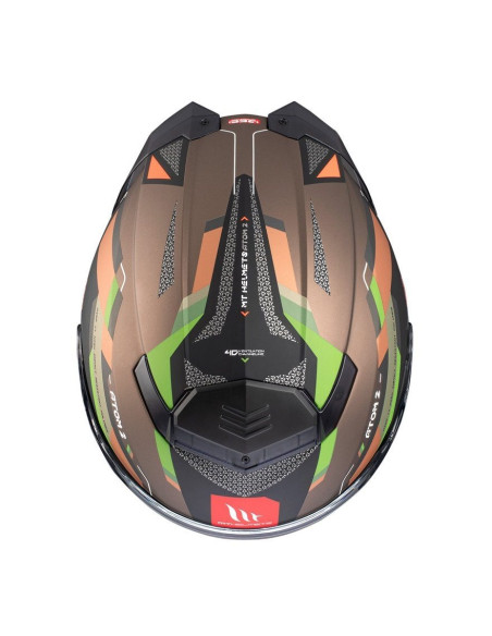 Casca modulabila MT Atom 2 SV Bast A6 military (maro/verde mat) (ochelari soare integrati) Pinlock Ready - tip viziera: MT-V-35