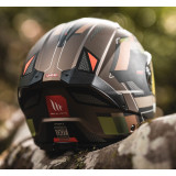 Casca modulabila MT Atom 2 SV Bast A6 military (maro/verde mat) (ochelari soare integrati) Pinlock Ready - tip viziera: MT-V-35