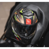 Casca modulabila MT Atom 2 SV Bast A6 military (maro/verde mat) (ochelari soare integrati) Pinlock Ready - tip viziera: MT-V-35