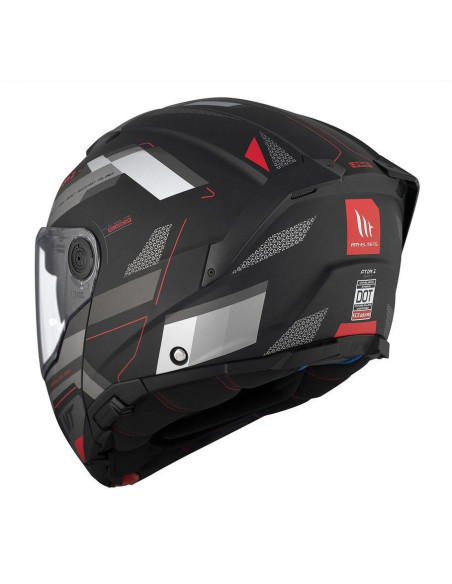Casca modulabila MT Atom 2 SV Bast D5 negru/gri mat (ochelari soare integrati) Pinlock Ready - tip viziera: MT-V-35