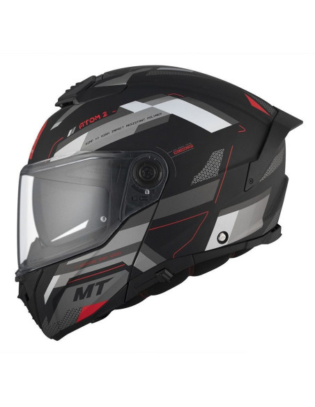 Casca modulabila MT Atom 2 SV Bast D5 negru/gri mat (ochelari soare integrati) Pinlock Ready - tip viziera: MT-V-35
