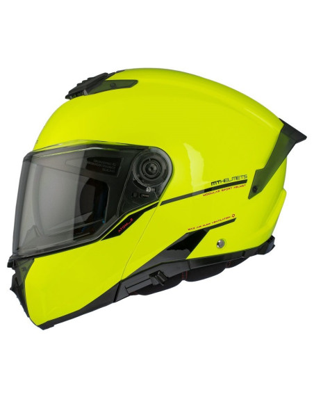 Casca modulabila MT Atom 2 SV A3 galben fluor lucios (ochelari soare integrati) Pinlock Ready - tip viziera: MT-V-35