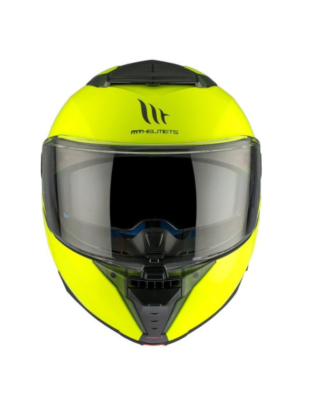 Casca modulabila MT Atom 2 SV A3 galben fluor lucios (ochelari soare integrati) Pinlock Ready - tip viziera: MT-V-35