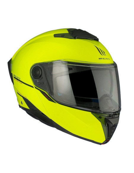 Casca modulabila MT Atom 2 SV A3 galben fluor lucios (ochelari soare integrati) Pinlock Ready - tip viziera: MT-V-35