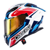 Casca integrala Caberg model Drift Evo II SV Jarama H7 alb/rosu/albastru lucios Pinlock ready - lentila Pinlock inclusa