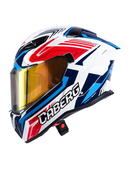 Casca integrala Caberg model Drift Evo II SV Jarama H7 alb/rosu/albastru lucios Pinlock ready - lentila Pinlock inclusa