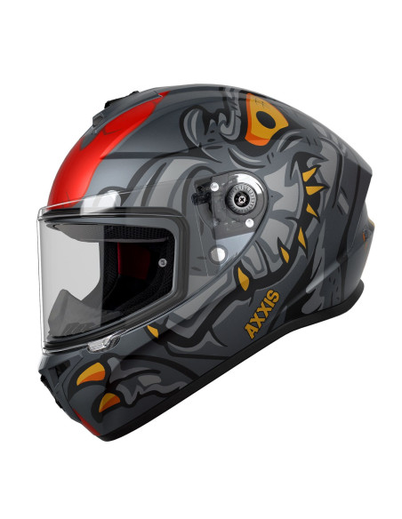 Casca integrala Axxis model Draken S Dinotoon B5 rosu mat - tip viziera: MT-V-18C