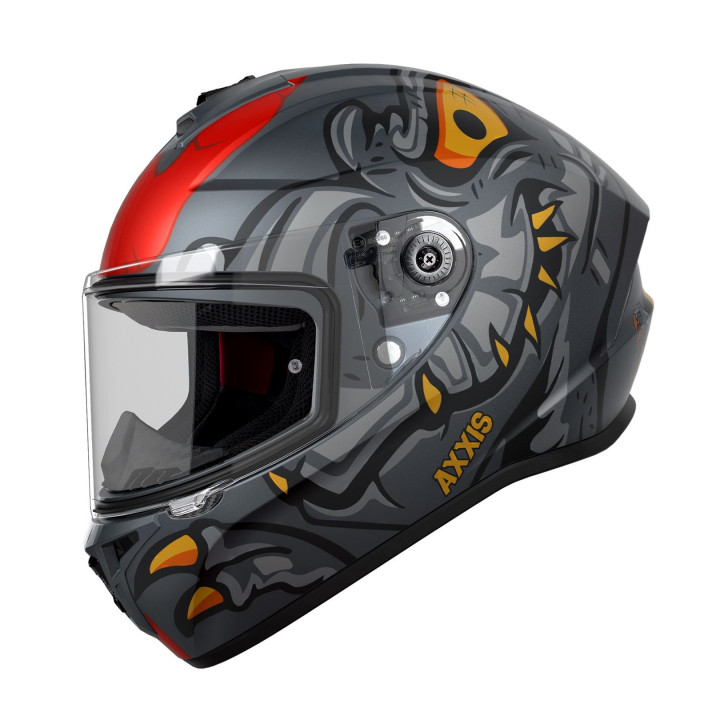 Casca integrala Axxis model Draken S Dinotoon B5 rosu mat - tip viziera: MT-V-18C