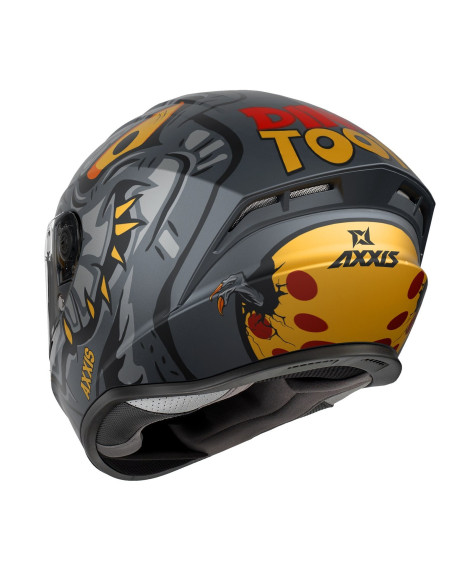 Casca integrala Axxis model Draken S Dinotoon B5 rosu mat - tip viziera: MT-V-18C