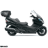 Portbagaj metalic spate Suzuki AN 400 Burgman (07-16) - AN 400 A Burgman (09-17) 4T LC 400cc - (culoare: negru)