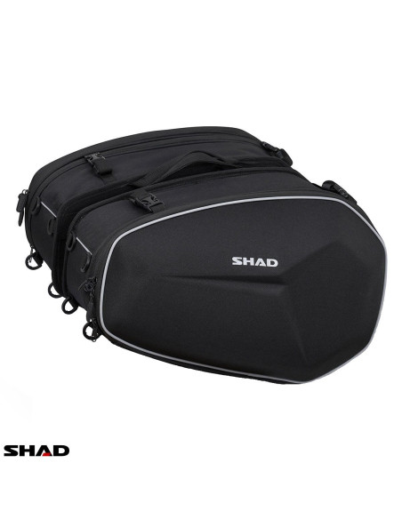 Set genti laterale Shad model E48 - culoare: negru (volum total: 46-58L)
