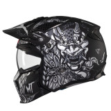 Casca MT Streetfighter SV S B2 Hellish negru mat (ochelari soare integrati) - masca (protectie) barbie si cozoroc detasabile - o