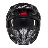 Casca MT Streetfighter SV S B2 Hellish negru mat (ochelari soare integrati) - masca (protectie) barbie si cozoroc detasabile - o