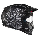 Casca MT Streetfighter SV S B2 Hellish negru mat (ochelari soare integrati) - masca (protectie) barbie si cozoroc detasabile - o