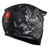 Casca MT Streetfighter SV S B2 Hellish negru mat (ochelari soare integrati) - masca (protectie) barbie si cozoroc detasabile - o