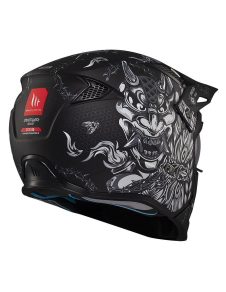 Casca MT Streetfighter SV S B2 Hellish negru mat (ochelari soare integrati) - masca (protectie) barbie si cozoroc detasabile - o