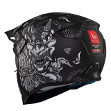 Casca MT Streetfighter SV S B2 Hellish negru mat (ochelari soare integrati) - masca (protectie) barbie si cozoroc detasabile - o