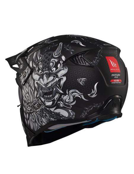 Casca MT Streetfighter SV S B2 Hellish negru mat (ochelari soare integrati) - masca (protectie) barbie si cozoroc detasabile - o