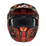 Casca MT Streetfighter SV S B5 Hellish rosu mat (ochelari soare integrati) - masca (protectie) barbie si cozoroc detasabile - om