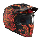 Casca MT Streetfighter SV S B5 Hellish rosu mat (ochelari soare integrati) - masca (protectie) barbie si cozoroc detasabile - om