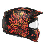 Casca MT Streetfighter SV S B5 Hellish rosu mat (ochelari soare integrati) - masca (protectie) barbie si cozoroc detasabile - om