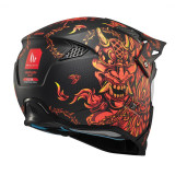 Casca MT Streetfighter SV S B5 Hellish rosu mat (ochelari soare integrati) - masca (protectie) barbie si cozoroc detasabile - om