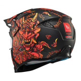 Casca MT Streetfighter SV S B5 Hellish rosu mat (ochelari soare integrati) - masca (protectie) barbie si cozoroc detasabile - om