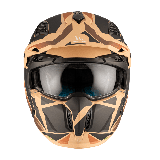 Casca MT Streetfighter SV S P1R B9 maro mat (ochelari soare integrati) - masca (protectie) barbie si cozoroc detasabile - omolog