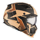 Casca MT Streetfighter SV S P1R B9 maro mat (ochelari soare integrati) - masca (protectie) barbie si cozoroc detasabile - omolog