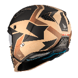 Casca MT Streetfighter SV S P1R B9 maro mat (ochelari soare integrati) - masca (protectie) barbie si cozoroc detasabile - omolog