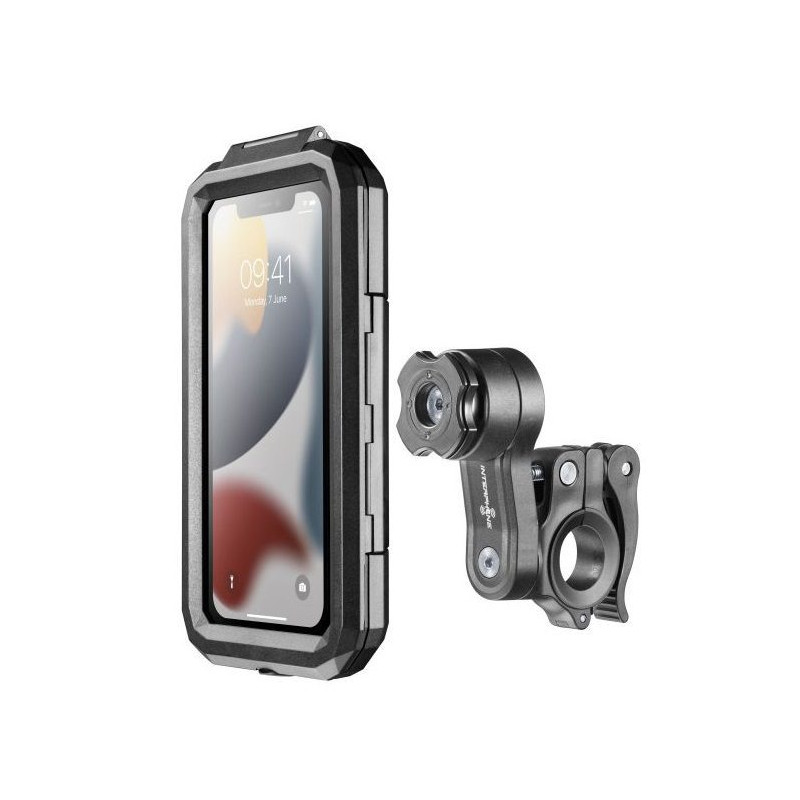 Suport telefon Interphone model Quiklox Armor Pro - carcasa universala - montaj pe ghidon - waterproof - diagonala maxima smartp