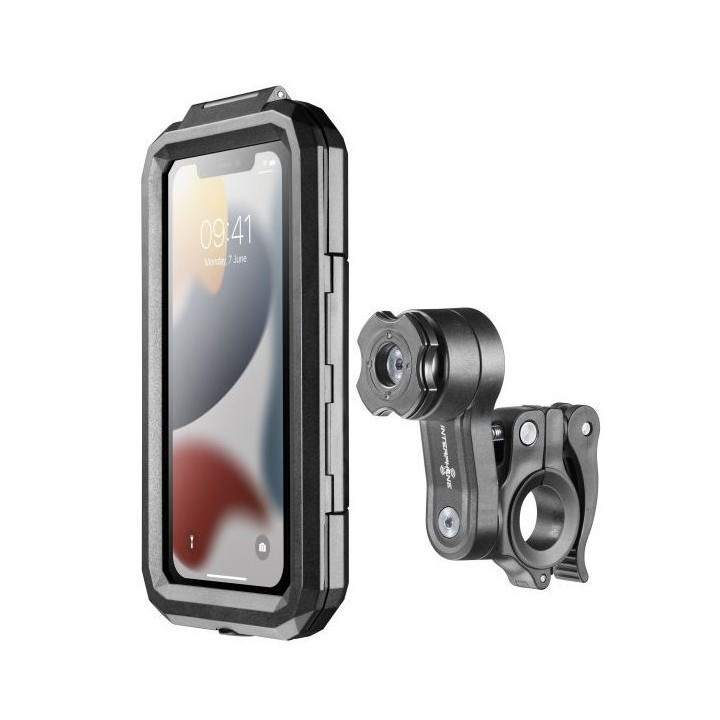Suport telefon Interphone model Quiklox Armor Pro - carcasa universala - montaj pe ghidon - waterproof - diagonala maxima smartp