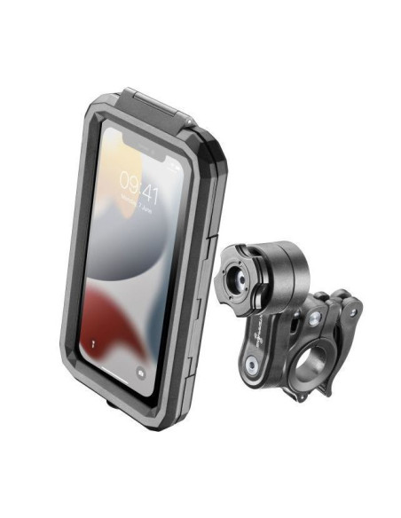 Suport telefon Interphone model Quiklox Armor Pro - carcasa universala - montaj pe ghidon - waterproof - diagonala maxima smartp