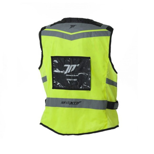 Vesta moto reflectorizanta Seventy model SD-S2 culoare: galben fluor 2