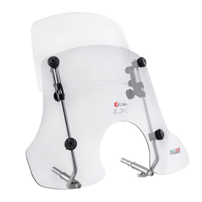 Parbriz mare dublu transparent Vespa LX 2T-4T AC 50-125-150cc
