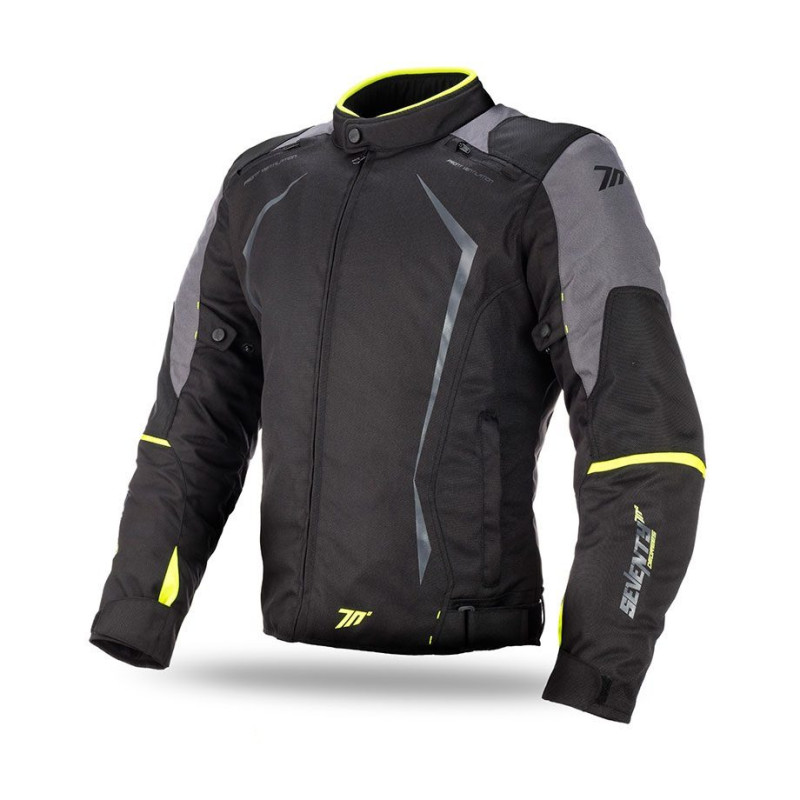 Geaca (jacheta) motociclete barbati Racing Seventy vara/iarna model SD-JR47 culoare: negru/galben fluor