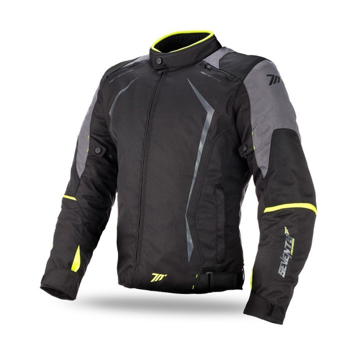 Geaca (jacheta) motociclete barbati Racing Seventy vara/iarna model SD-JR47 culoare: negru/galben fluor