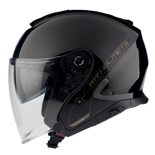 Casca open face MT Thunder III SV Jet A1 negru lucios (ochelari soare integrati) – tip MT-V-19