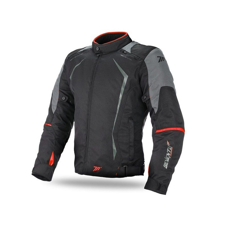 Geaca (jacheta) motociclete barbati Racing Seventy vara/iarna model SD-JR47 culoare: negru/rosu