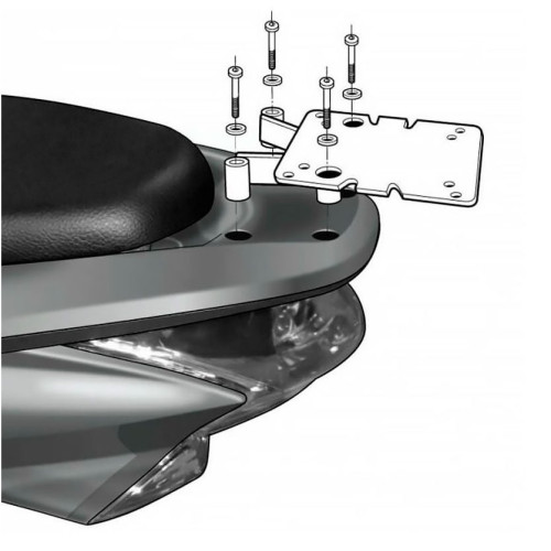 Portbagaj metalic spate Honda PCX 125 A ABS (19-21) - PCX 125 WW EX2 (10-16) - PCX 150 WW (12-18) 4T LC 125-150cc - (culoare: ne